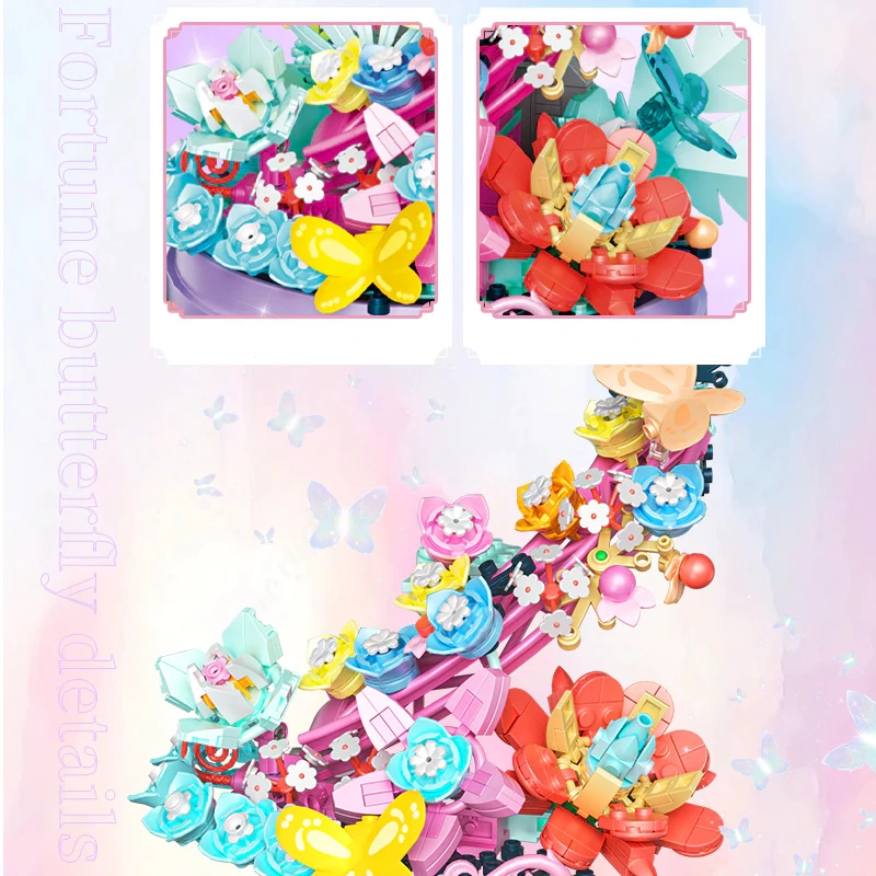 [Mini Micro Bricks] ZHEGAO 663502 Fortune Butterfly Creator Expert