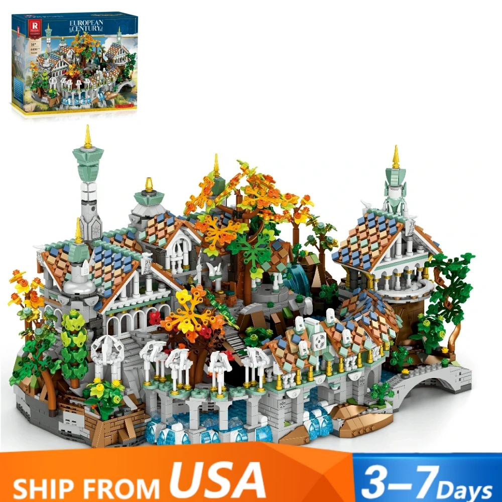 [Pre-sale] Reobrix 55015 Duskvale Sanctum The Lord of the Rings Modular Buildings US Warehouse Express