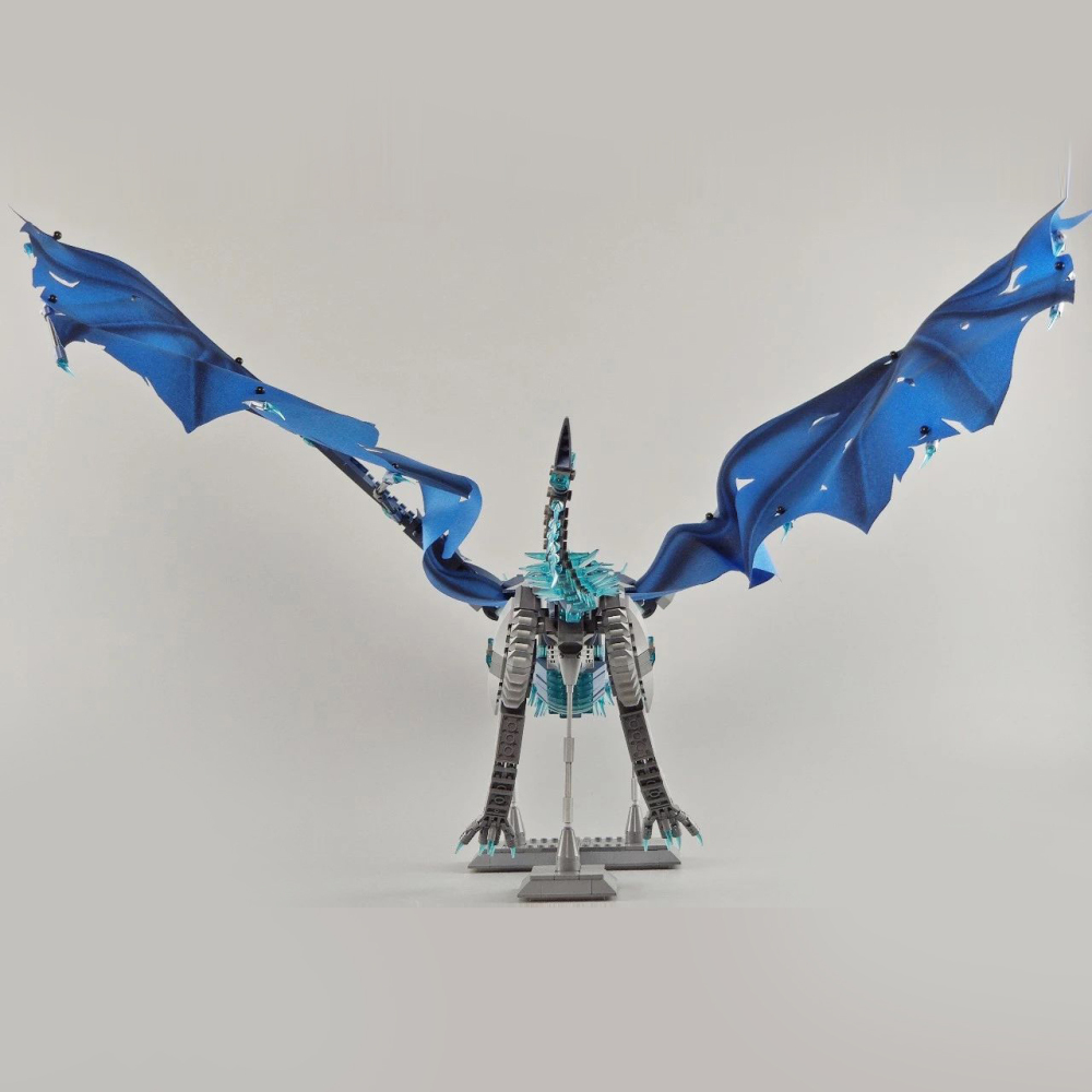 Super 18K  K90 Movie Game of Thrones Blue Drogon、Viserion Building Blocks 2000±pcs Bricks from China.