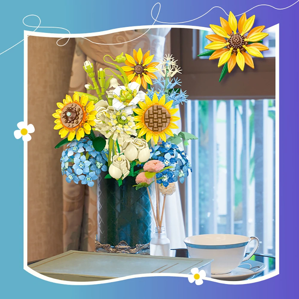 JIESTAR JJ9196 Sunflower Bouquet Creator Expert
