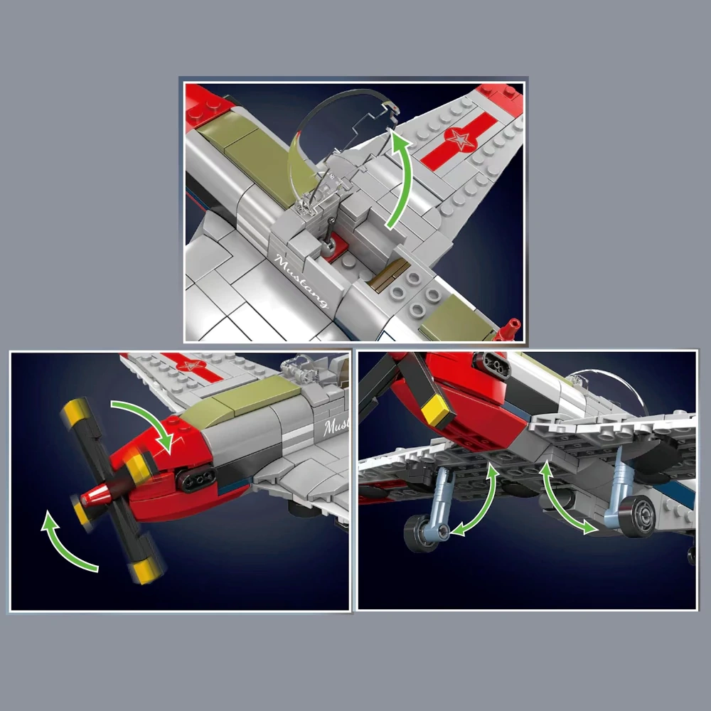 MouldKing 24068 P-5lD Mustang Technic