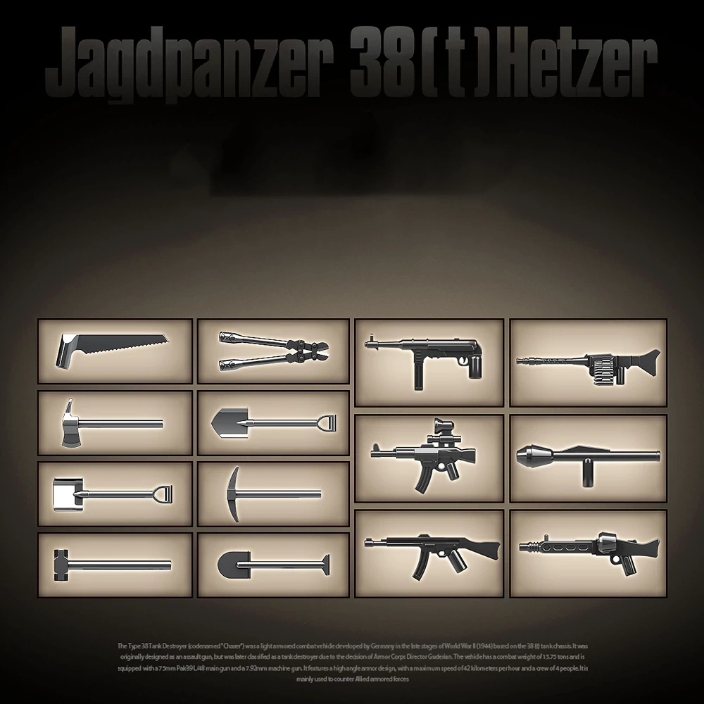 QUANGUAN 100312 Jagdpanzer 38[t] Hetzer Tank Destroyer Military