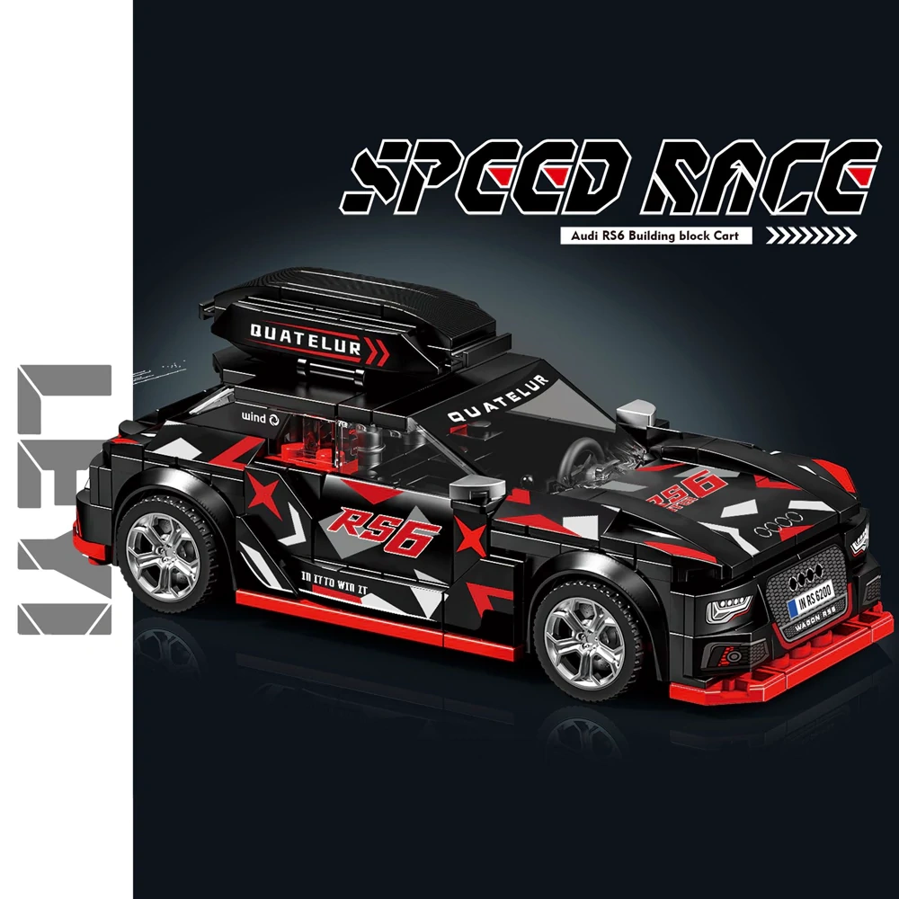 Leyi Eight Grid Racing Car Building block Cart Technic