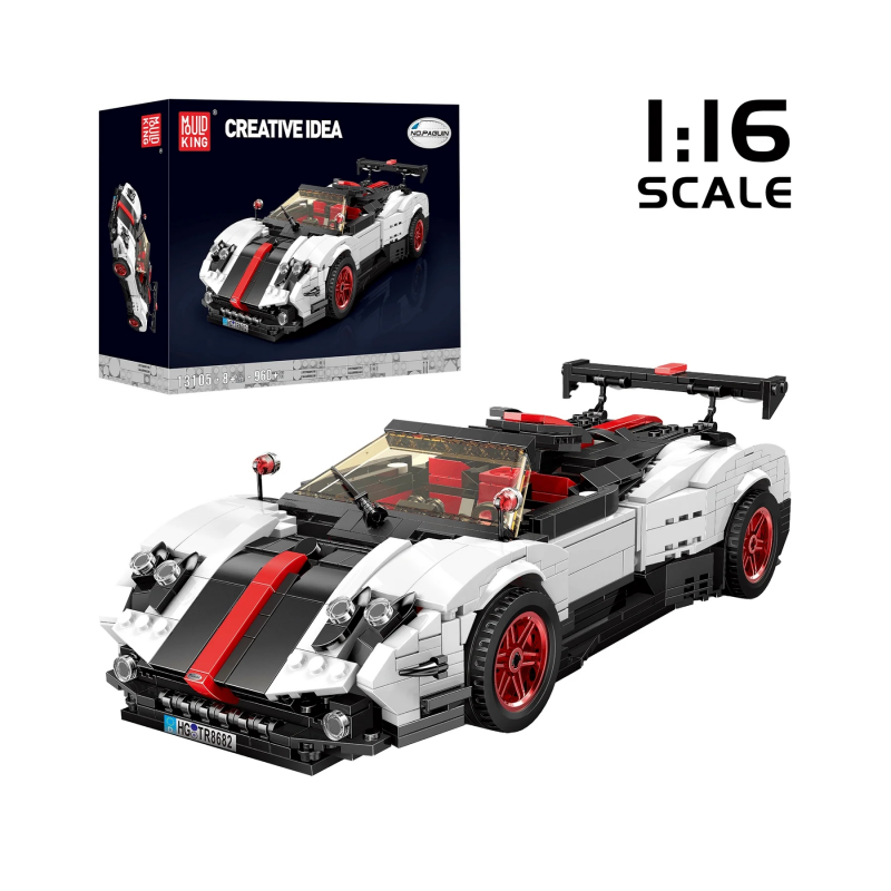 Mould King 13105 Creaative Idea：Pagani Zonda Cinque Roadster Racers