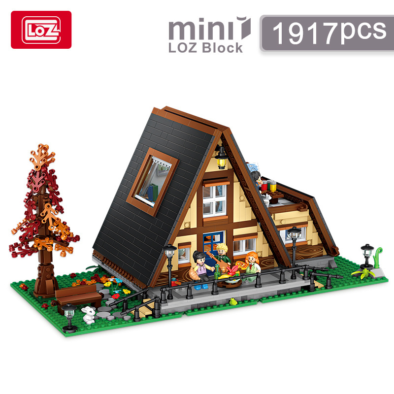 {Mini Bricks} LOZ 1037 Creator Expert Triangular log cabin Building Blocks 1917±pcs Bricks from China.
