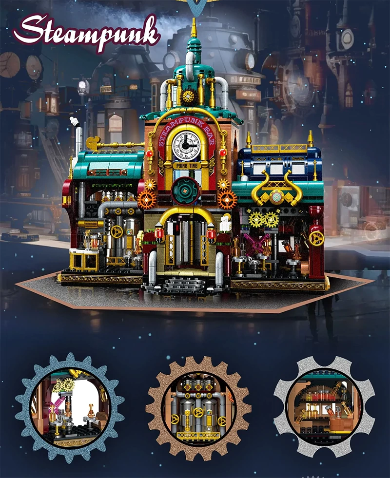 ZHEGAO 958013 Steampunk Bar Modular Buildings