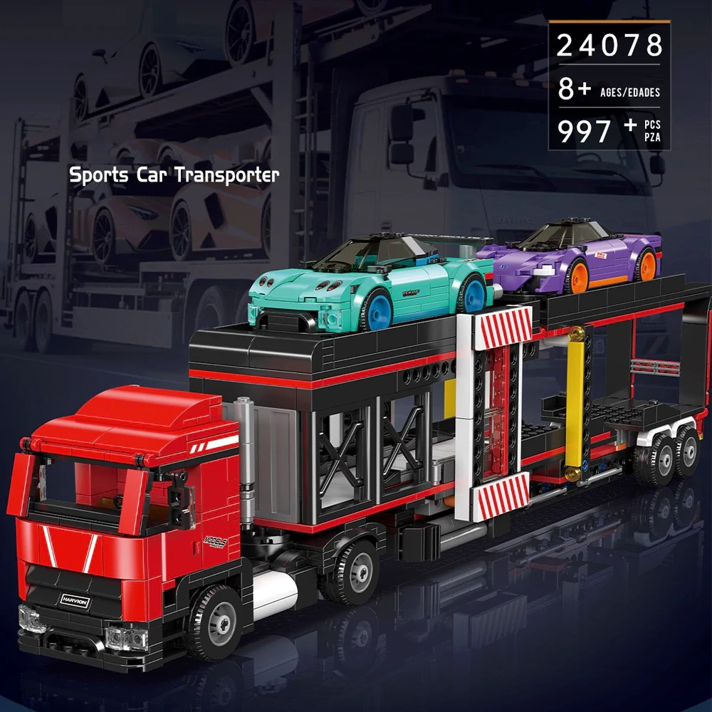 MouldKing 24078 Sports Car Transporter Technic