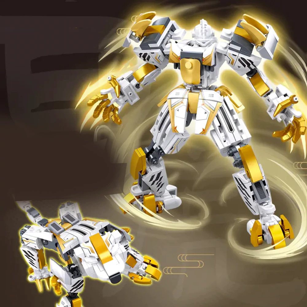 Sluban Classic of Mountains and Seas The Four Great Divine Beasts Mech Dual Form Chinese Culture