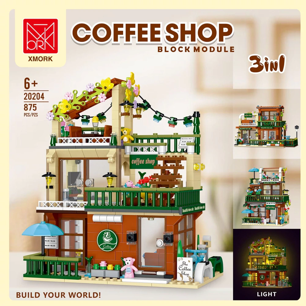 XMORK 20204 Coffee Shop 3IN1 Modular Buildings
