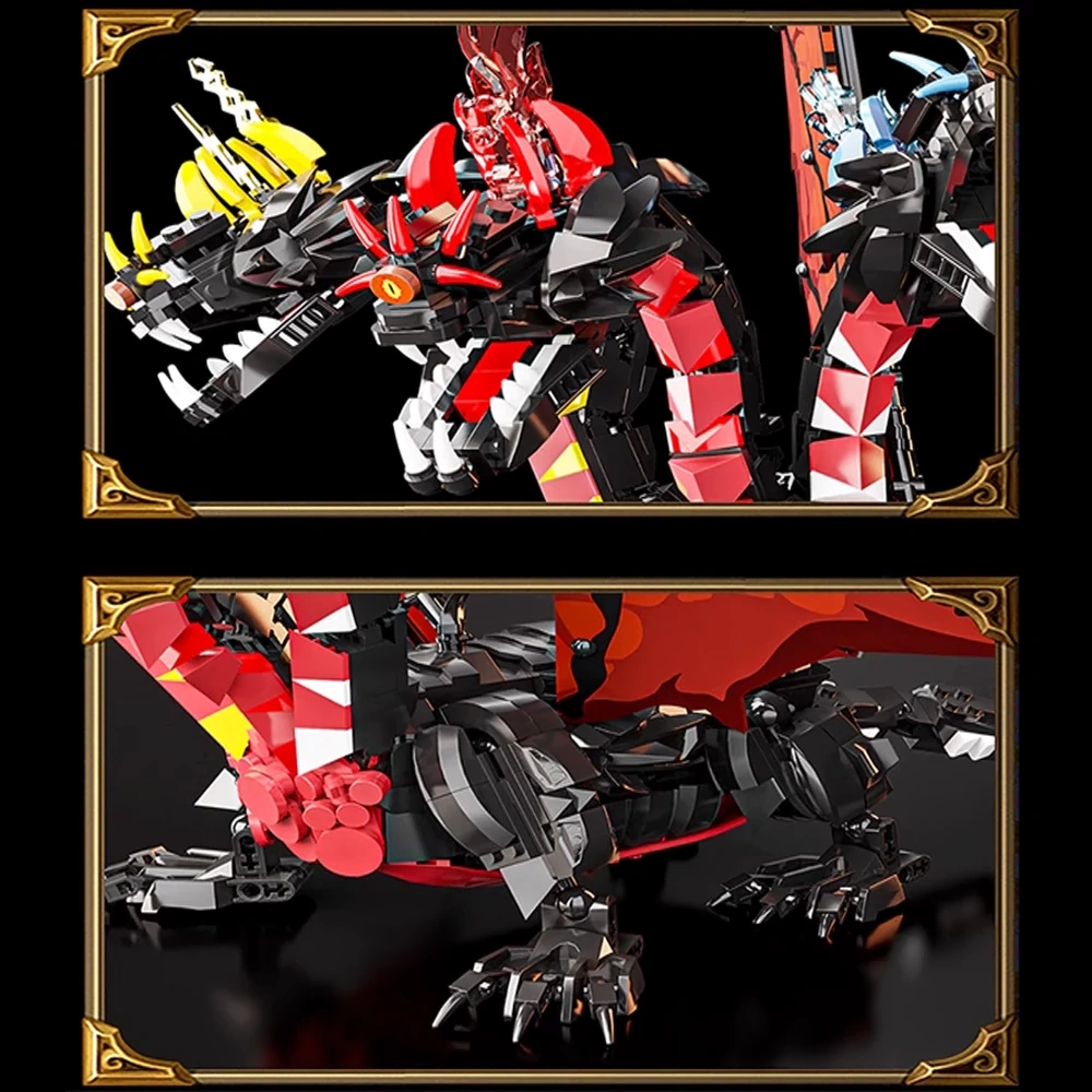 LEIMAO H1114 Three Headed Flying Dragon Monster Dinosaur
