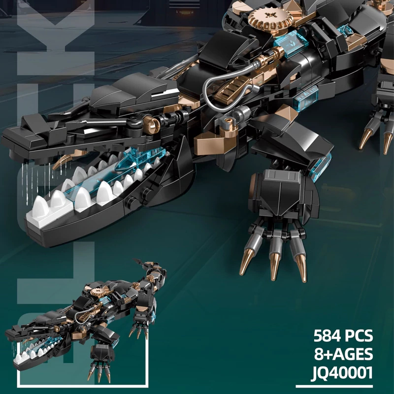 Mini Micro Bricks] JiQing JQ40001 Mechanical Crocodile Creator Expert