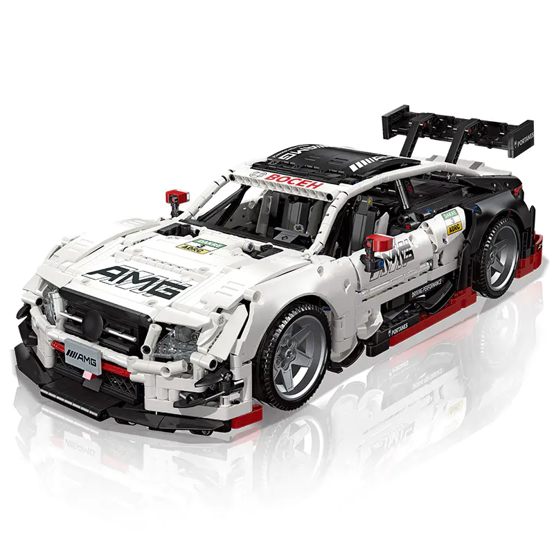 {With Motor}JIESTAR 58010 Technic Mercedes-Benz AMG C63 DTM Sports Car Building Blocks 2489±pcs Bricks from China.