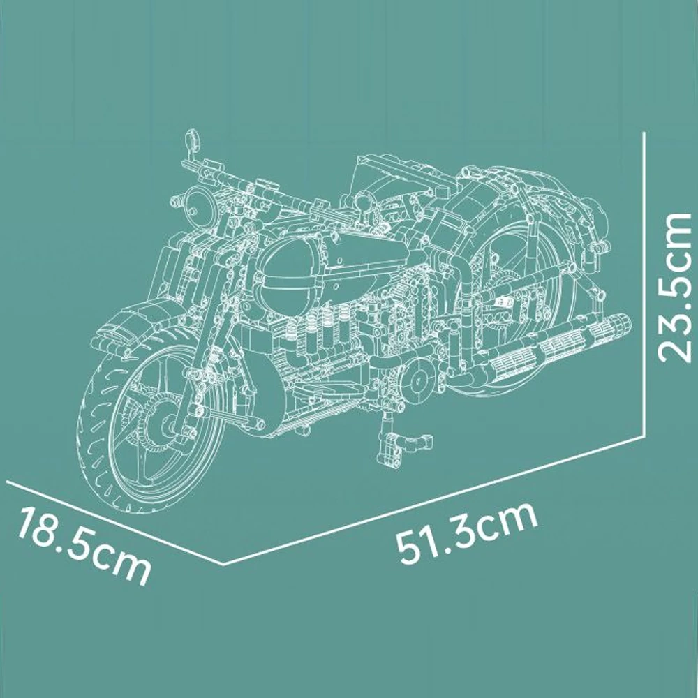 MouldKing 23004 American Cruiser Motorcycle Technic
