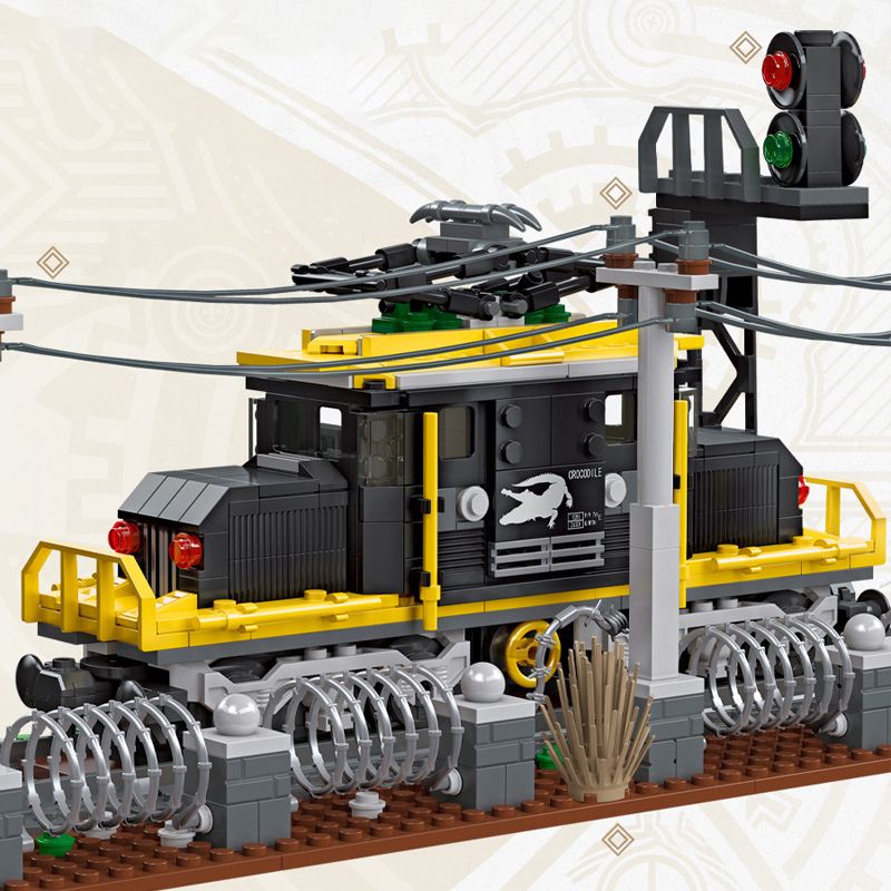 JIESTAR 59007 Crocodile Locomotive Creator Expert Building Blocks 669± pcs Bricks Toys Model From China
