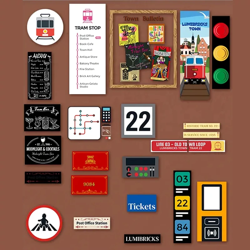 FunWhole L9084 Heritage Tram And Station Technic