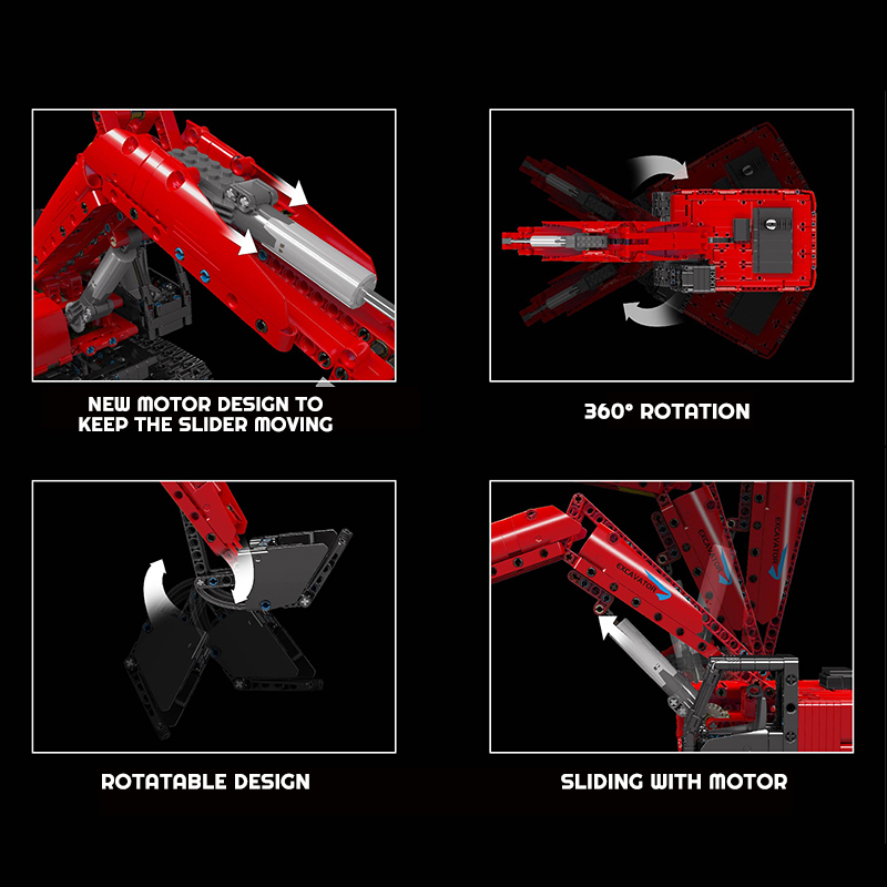 【With Motor】Mouldking 15062  Technic Mechanical Digger Building Blocks （±）pcs+Bricks Model From China