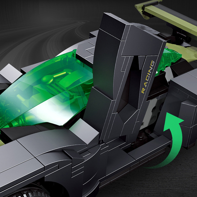 {With Motor}JIESTAR 92027 Technci Speed Champions XEZRI Racer Car building Blocks 582±pcs Bricks from China.
