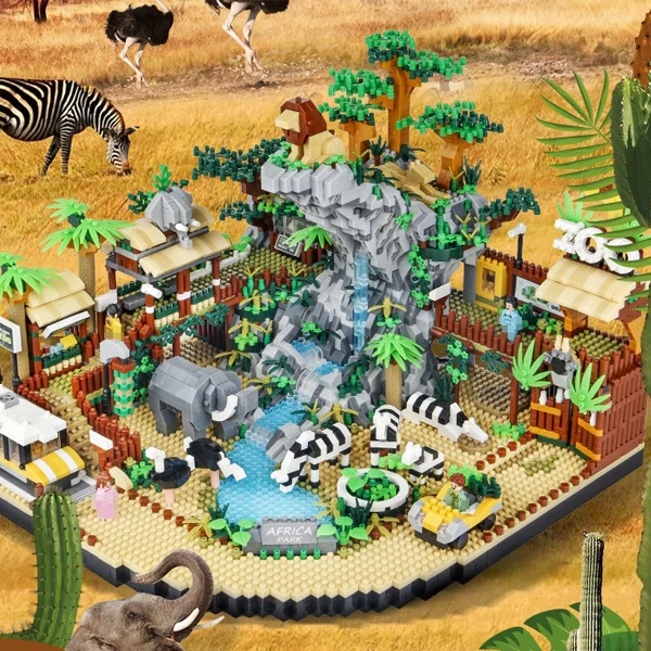 [Mini Micro Bricks] LHCX 823 Zoo Desert Park Modular Buildings