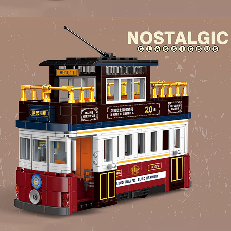 ZHEGAO 991011 Antique Trolley Cars Technic