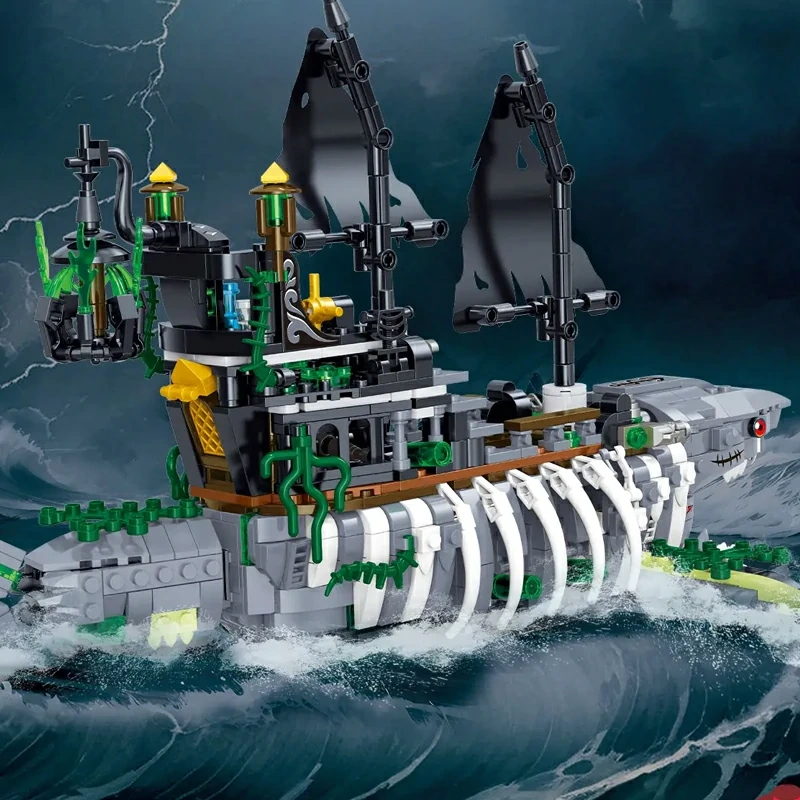 [Mini Micro Bricks] ZHEGAO 651009 The Ghost Sea Shark Technic
