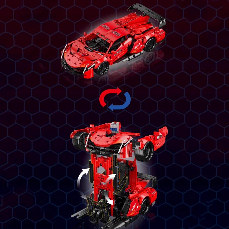 MouldKing 15057 Poison Sports Car - Transforming Robot Technic