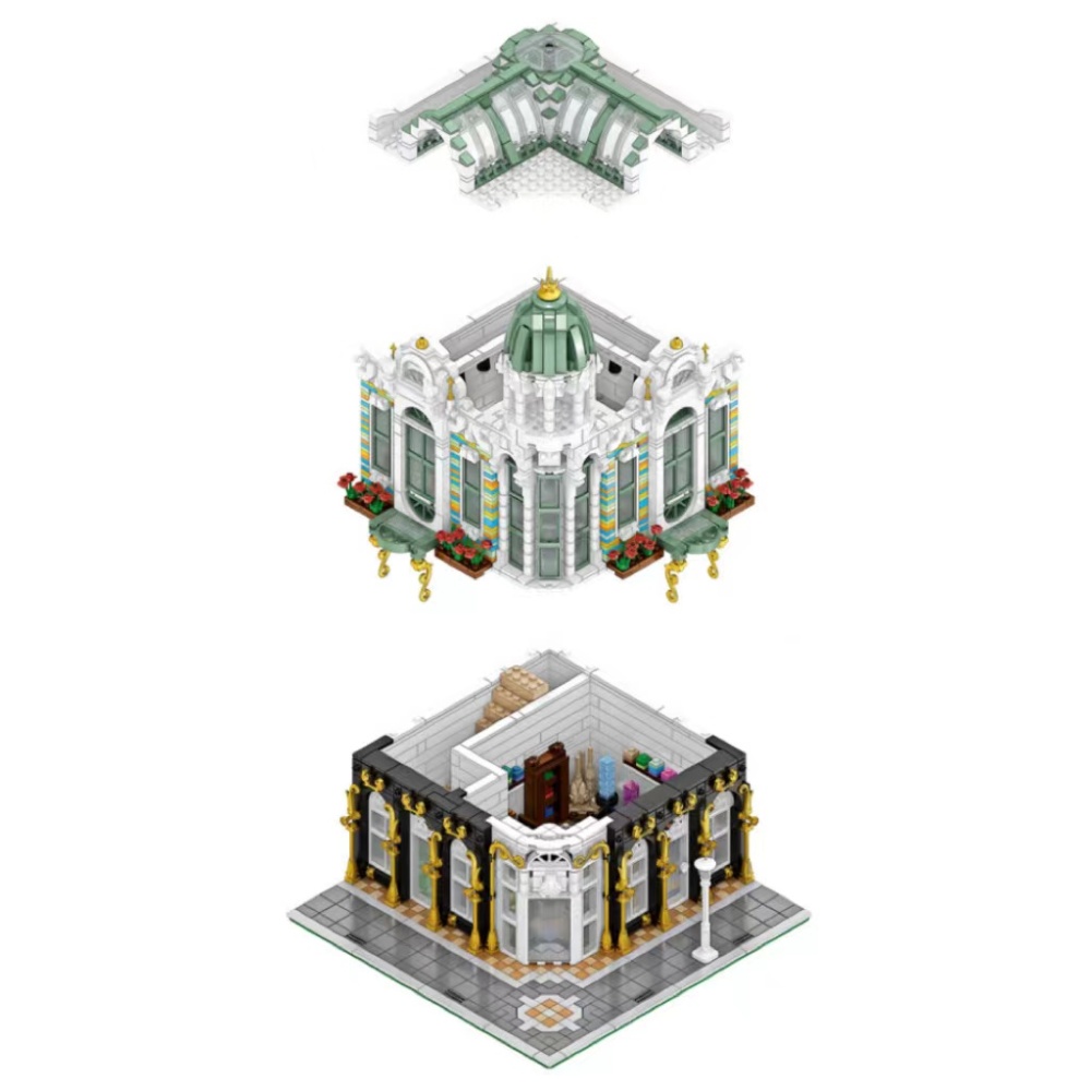 QL00957 MOC City Street Mini Modular Minerals Shop Building Blocks 3115pcs bricks Toys Gift From China.