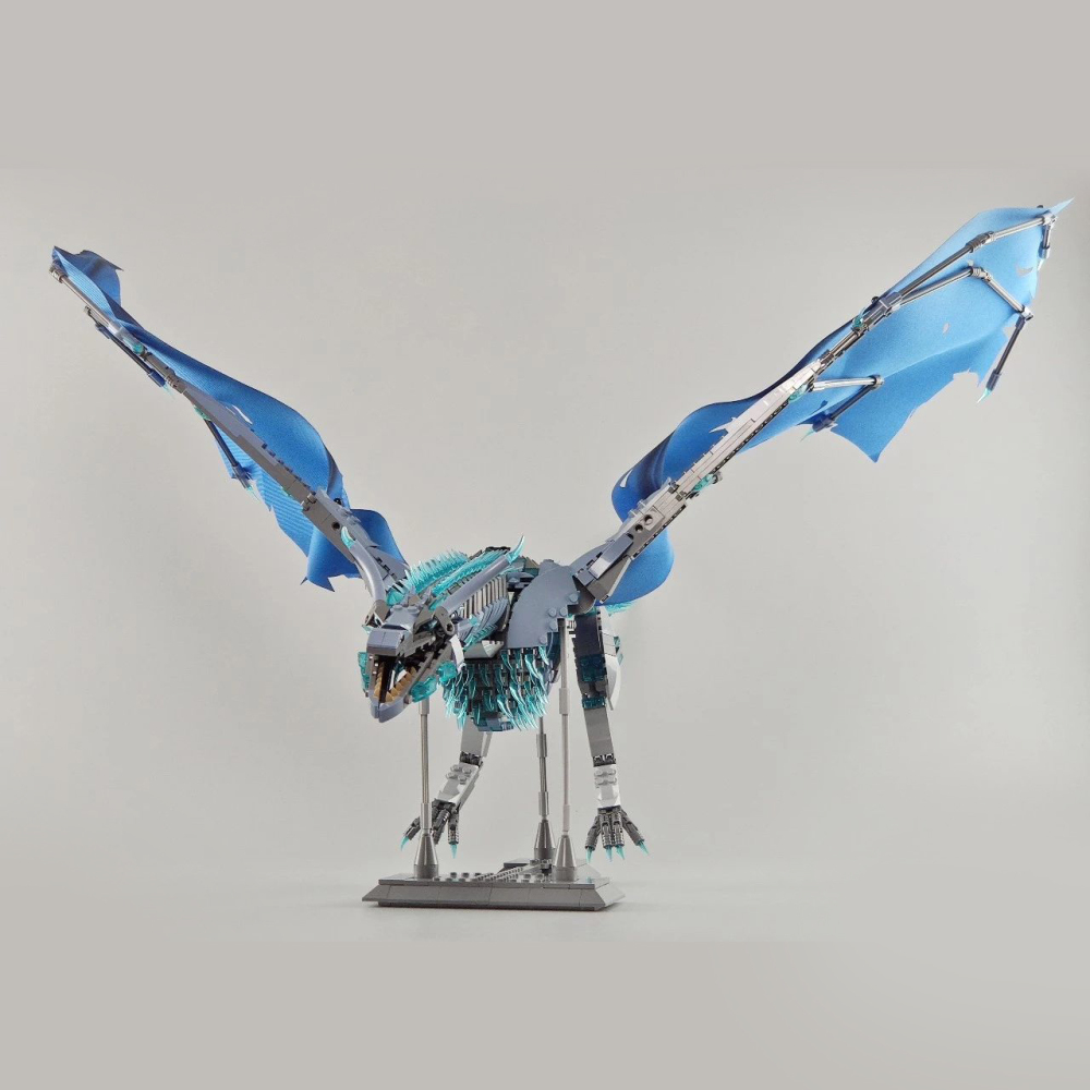 Super 18K  K90 Movie Game of Thrones Blue Drogon、Viserion Building Blocks 2000±pcs Bricks from China.