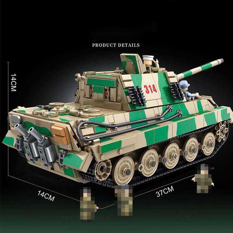 PANLOS 632017 Military Jagdtiger Tank Building Blocks 1967pcs Bricks Toys From China Delivery.