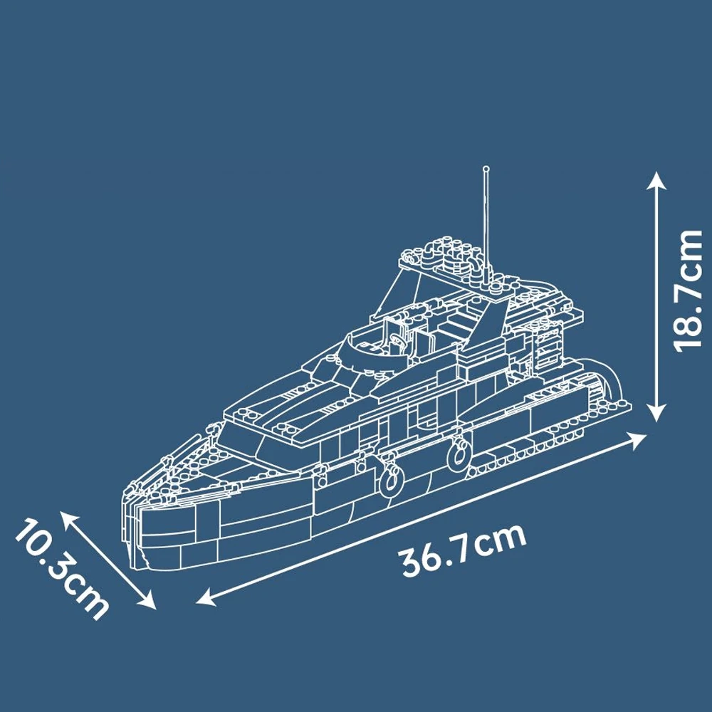 MouldKing 10218 White Dolphin Yacht Technic