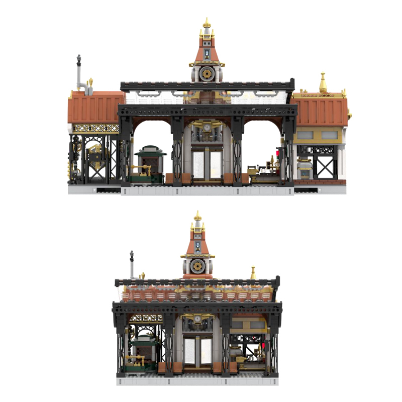 Pantasy 85007 Steampunk Train Station Modular Buildings