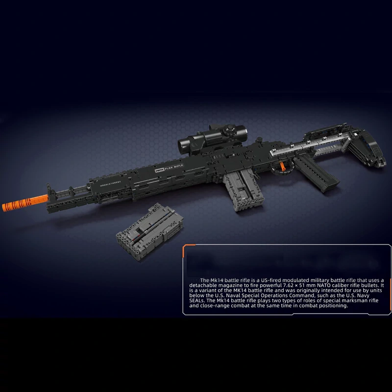 MouldKing 14026S MK14 Battle Rifle Military