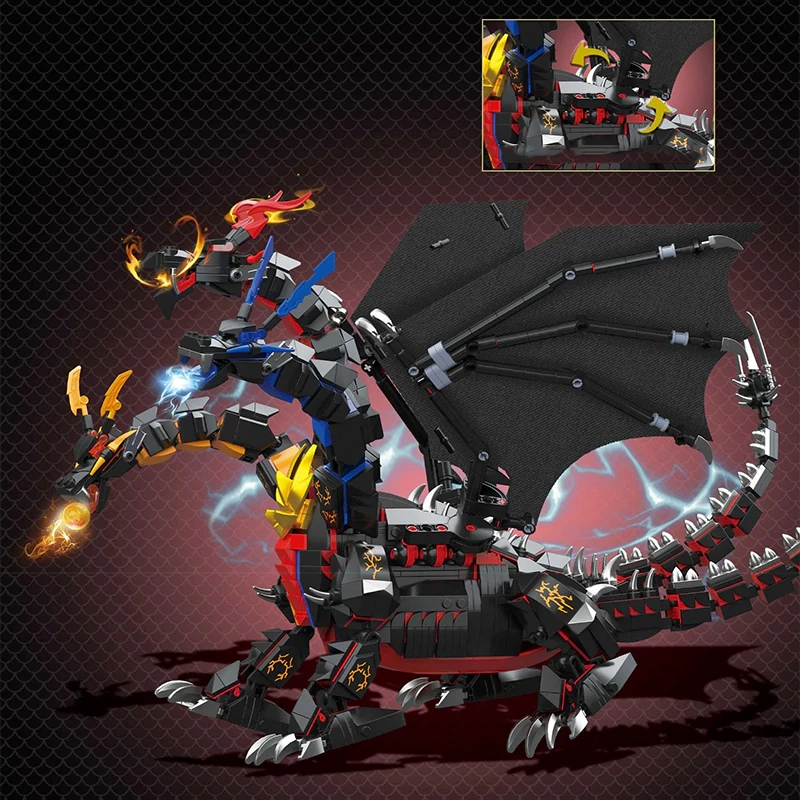 ZHEGAO 662035 Hydreigon Dragon Monster Dinosaur