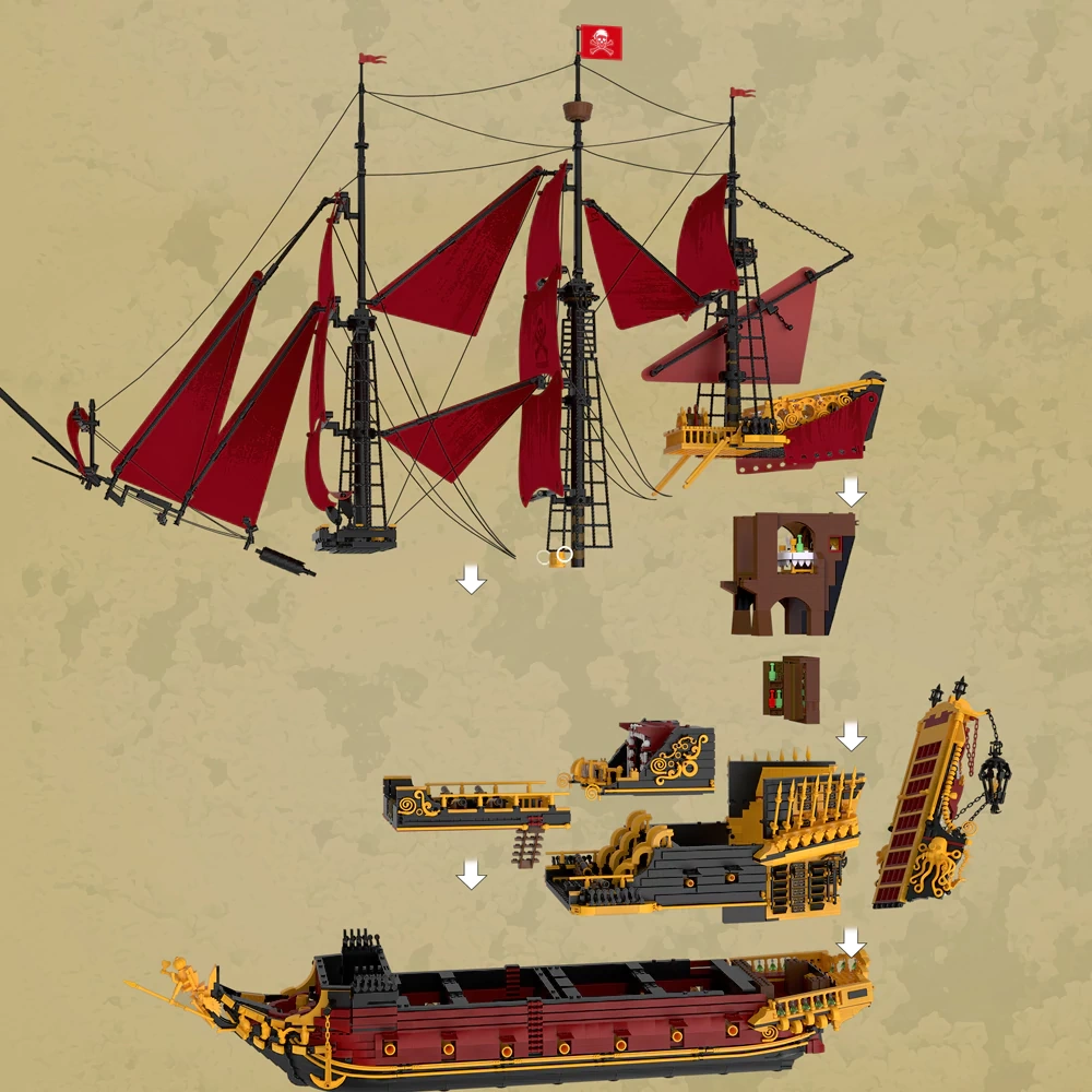 [Pre-sale] Reobrix 66049 REVENGE SAILING SHIP Technic