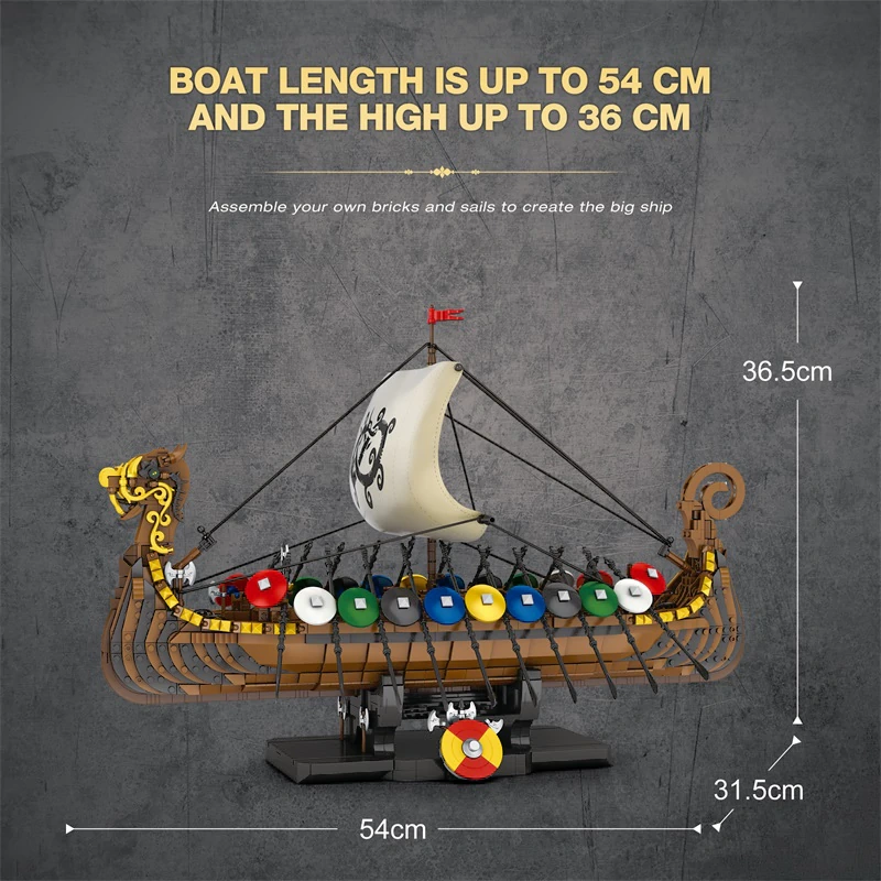 Reobrix 66101 Penteconter Viking longship Historical Europe Warehouse Express