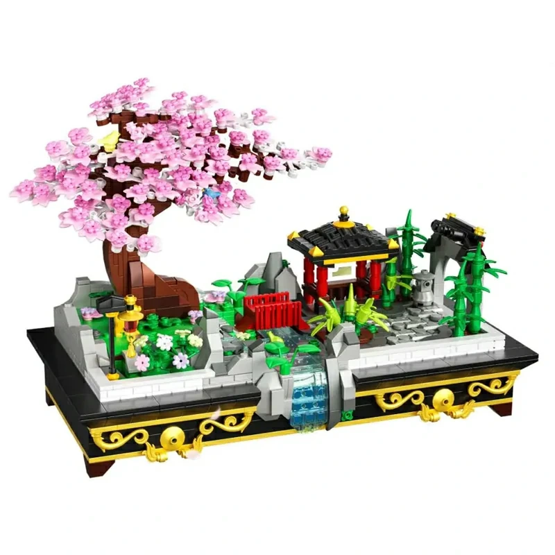 [Mini Micro Bricks] ZHEGAO 663500 Cherry Blossom Bonsai Creator Expert
