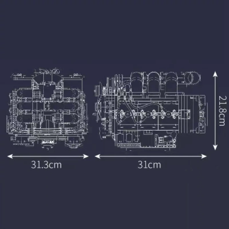 MouldKing 10181 FLAT ENGINE Technic