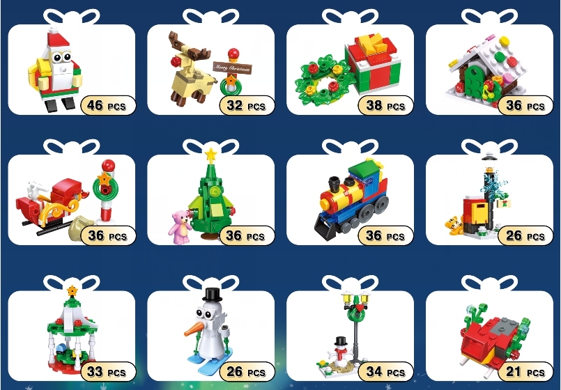 JIESTAR 59069 Christmas Blind Boxes Christmas Series