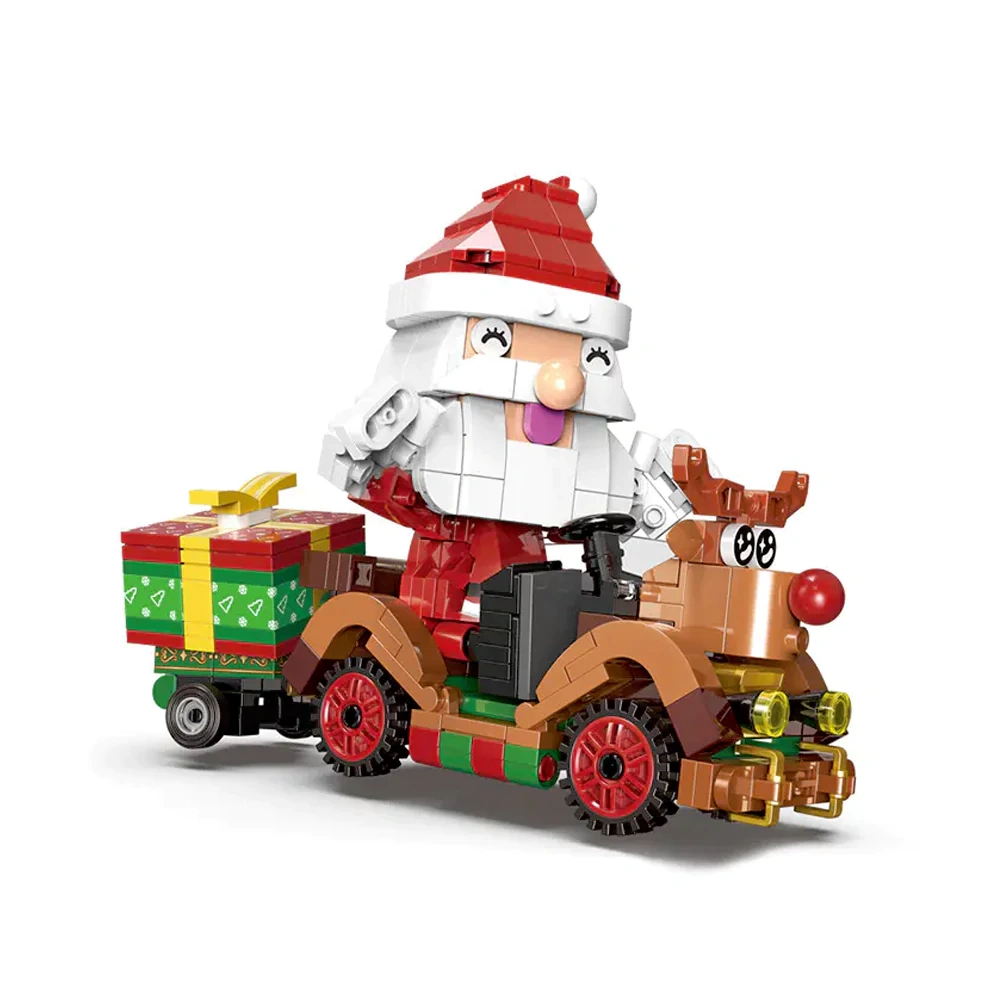 XINGBAO XB-18022 Santa Claus Deer Taming Car Christmas