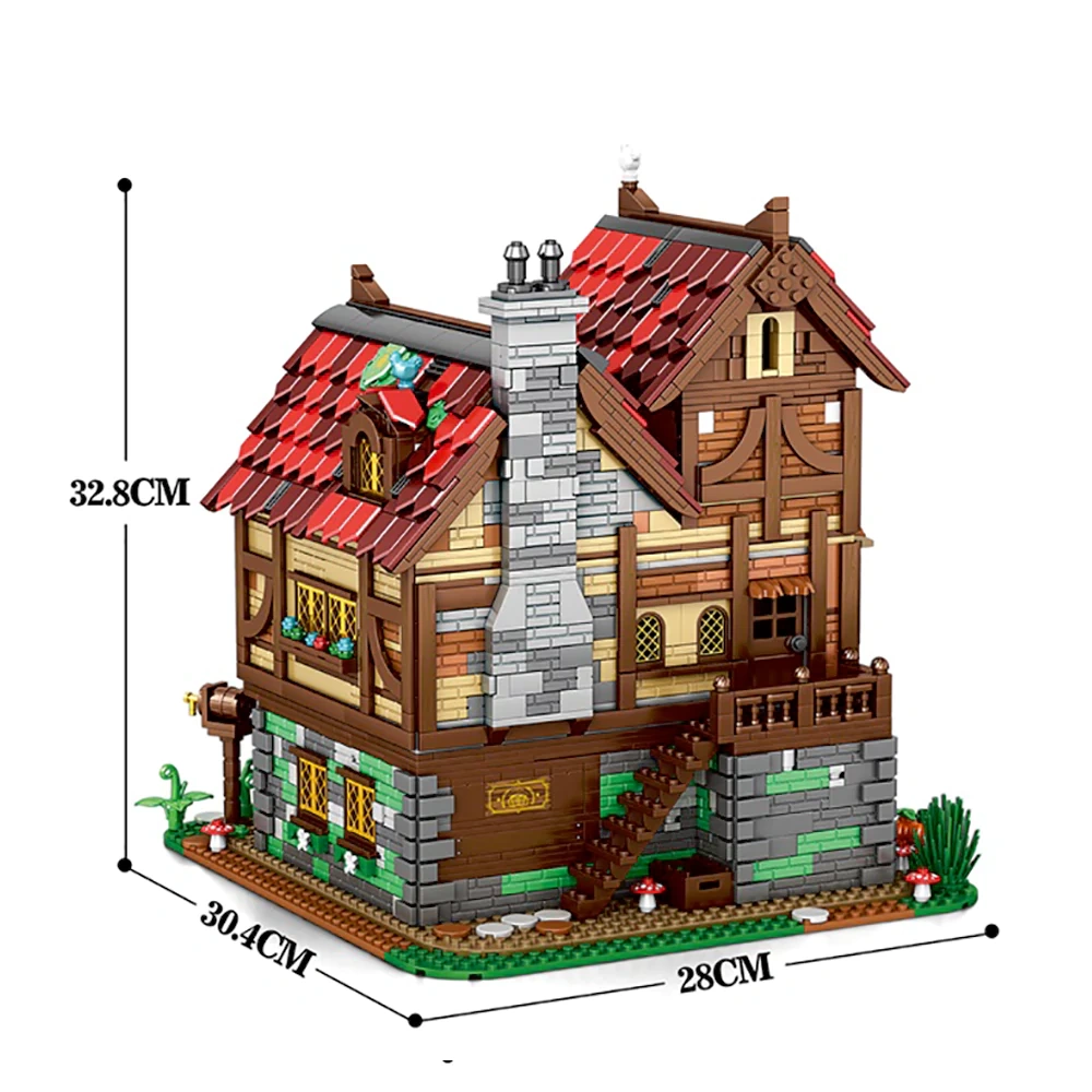 Reobrix 66018 Medieval Bistro "Village In" European Century Medieval Castle Historical