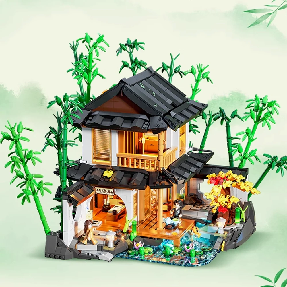 houses on the hill 新品未使用 Funwhole L9075 Bamboo Cottage Set