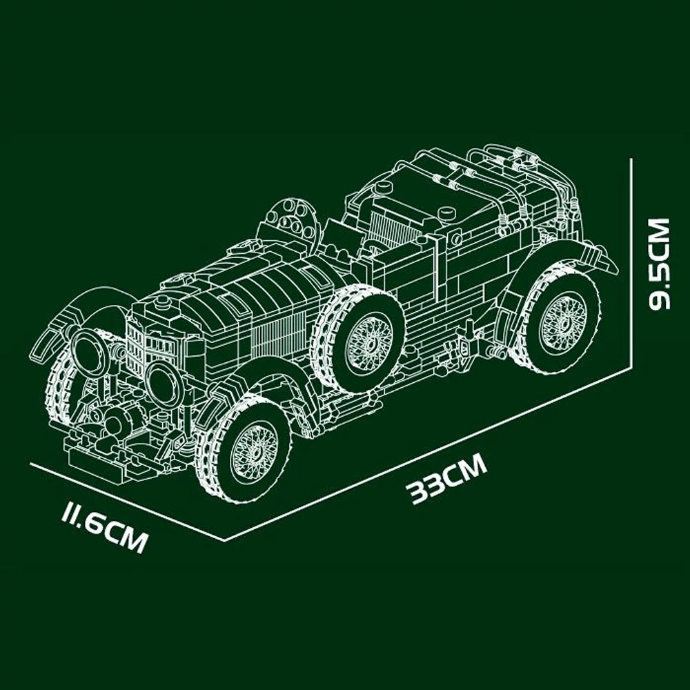 MouldKing 10166 Blower Vintage Car Technic