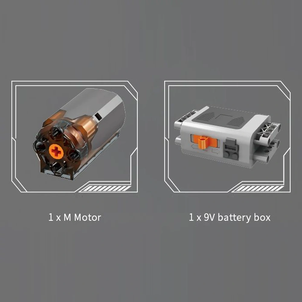 MouldKing 10225 Charger V8 Engine Transmission Technic