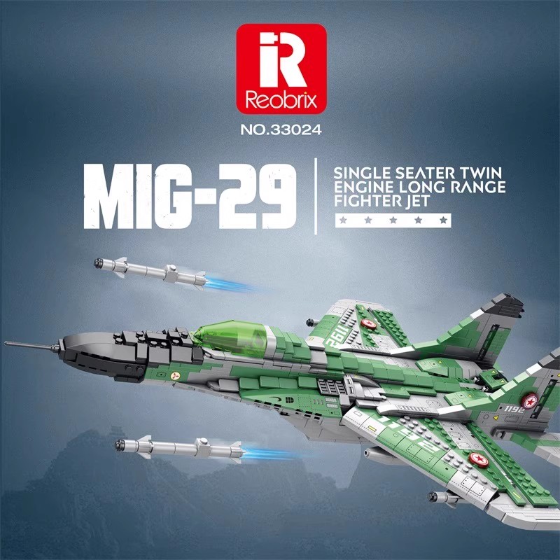 LEGO MOC Reobrix 33024 MIG-29 Mikoyan Gurevich Military