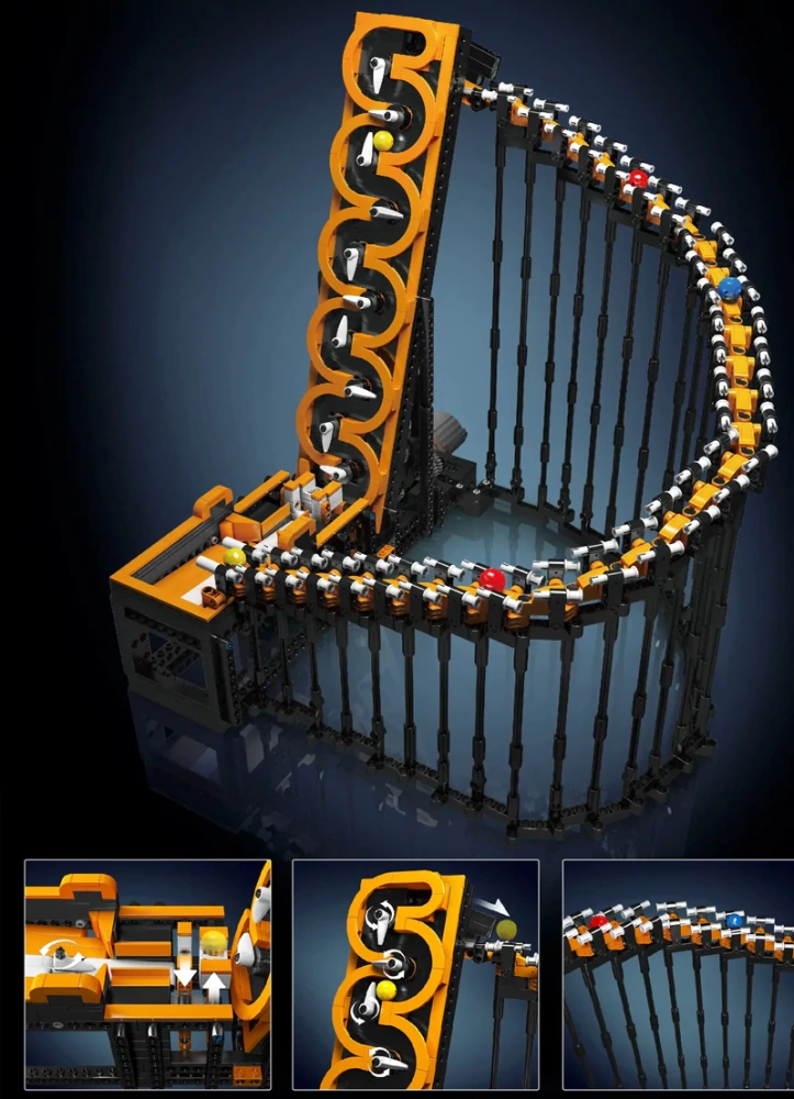 [With Motor] MouldKing 26008S Great Ball Contraption：Harp Track Technic