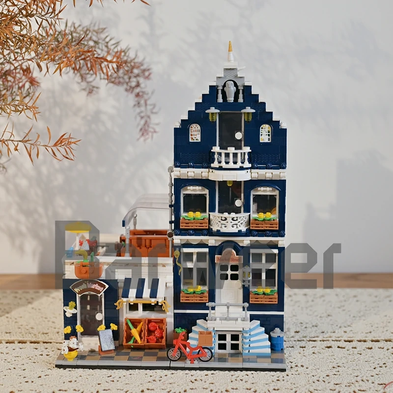 [Mini Micro Bricks] JiQing JQ10002 Market Street Modular Buildings