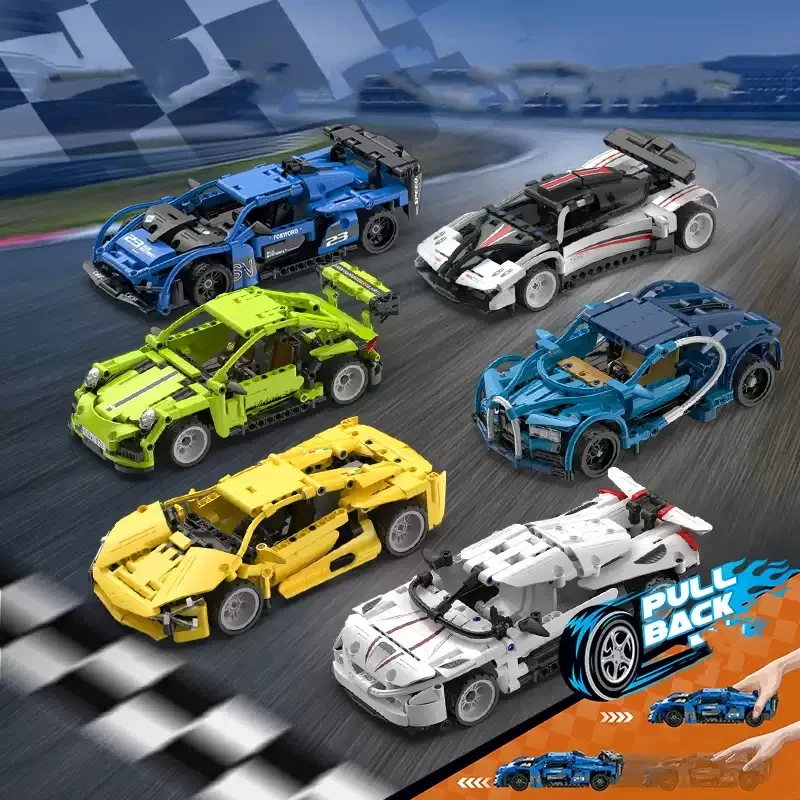 CaDA Sports Car Pull-Back Vehicle Technic