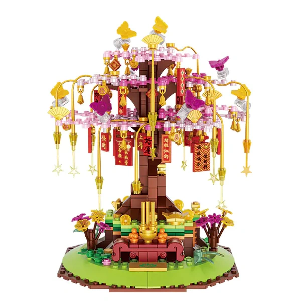 [Mini Micro Bricks] ZHEGAO 663022 Four Seasons Wishing Tree Creator Expert