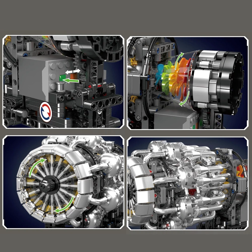 MouldKing 10216 Turbojet Engine Technic
