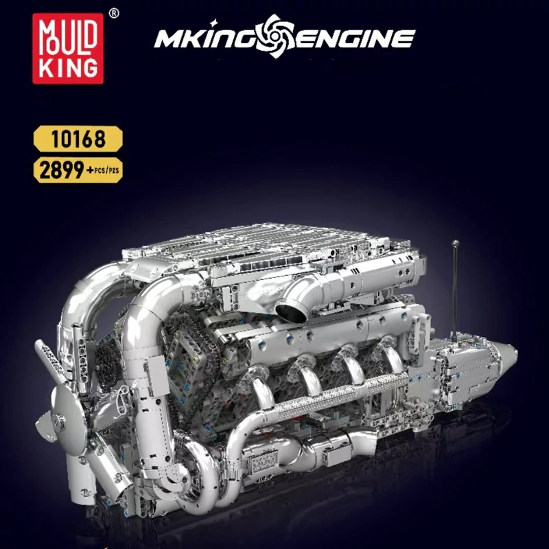 MouldKing 10168 V8 TMIN-TURBO ENGINE Technic