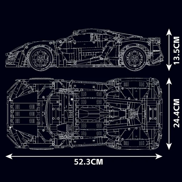 [With Motor] MouldKing 13190 Lykan Hypersport Technic